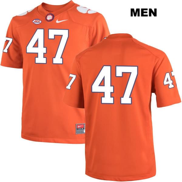 Men's Clemson Tigers #47 James Skalski Stitched Orange Authentic Nike No Name NCAA College Football Jersey NNB8146UW